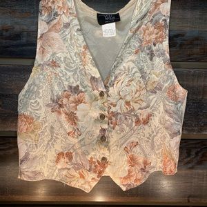 Vintage 80s floral vest